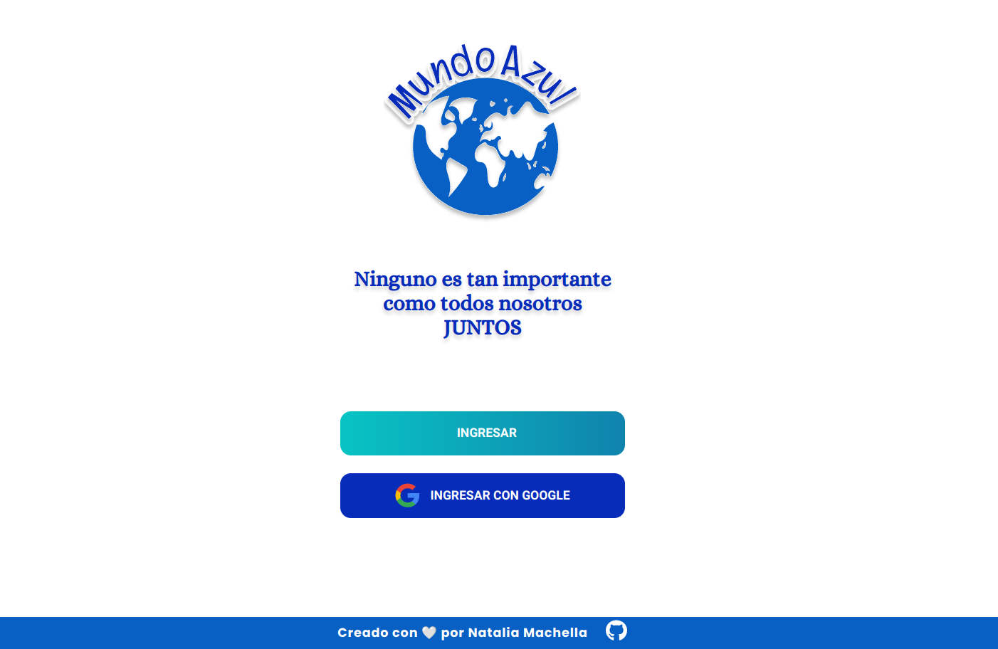 homepage de Mundo Azul